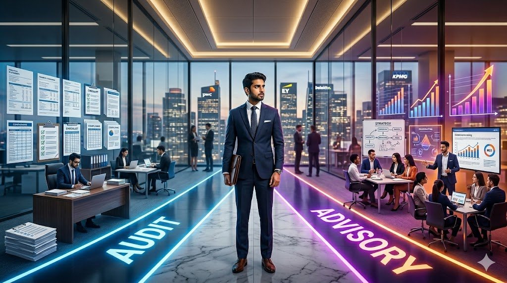 Big 4 audit vs advisory India — SBU guide for CA MBA CMA CFA 2026