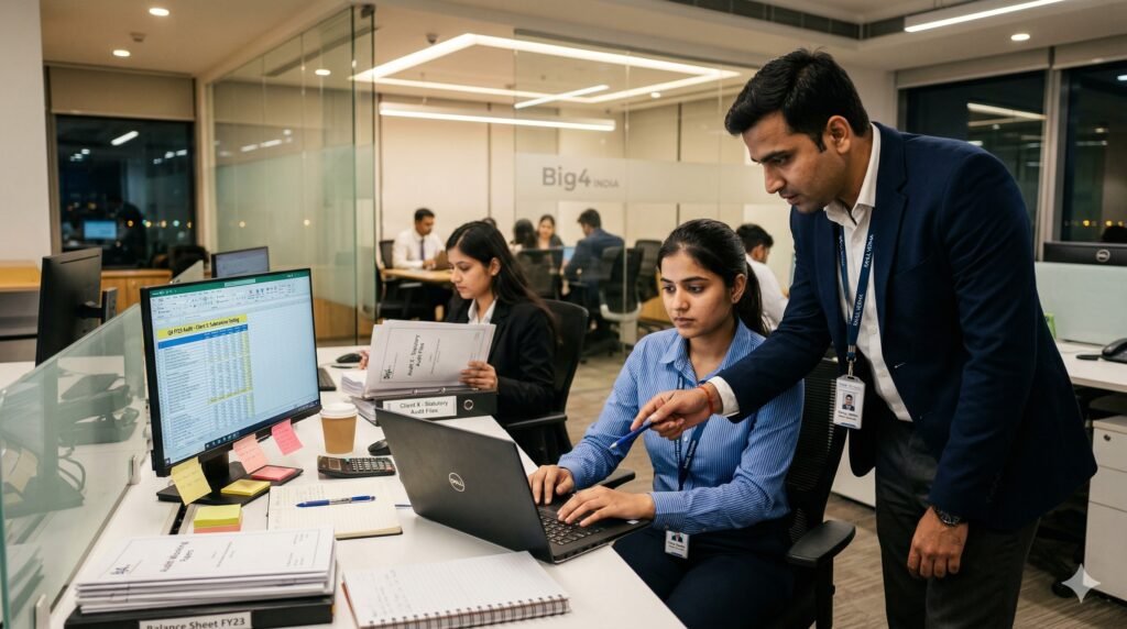 Big4 audit careers for freshers India corporate office scene